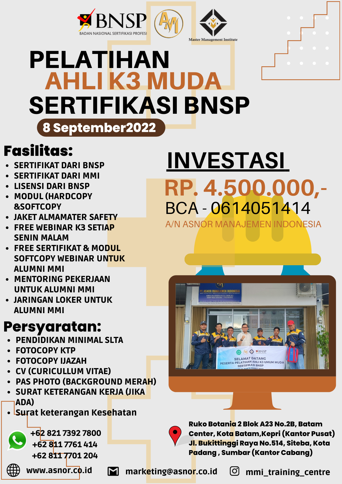 AK3 MUDA Training - BNSP Certificate