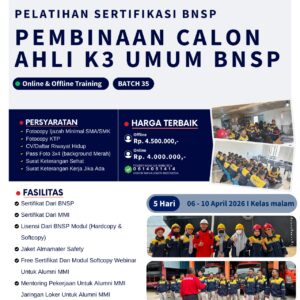 A. AHLI K3 UMUM BNSP CERTIFICATE (MIN SMA/SMK) - APRIL 2026