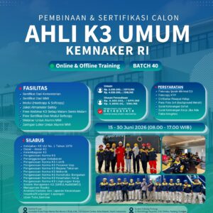 A. AHLI K3 UMUM (AK3 UMUM)- SERTIFIKASI KEMNAKER RI - JUNI 2026