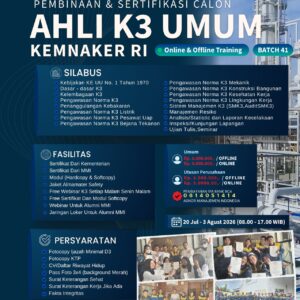 A. AHLI K3 UMUM (AK3 UMUM)- SERTIFIKASI KEMNAKER RI - JULI 2026
