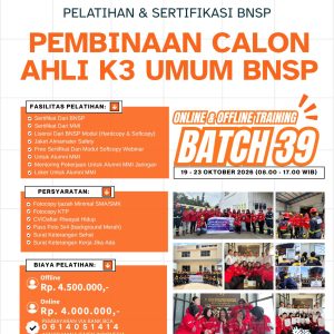 A. AHLI K3 UMUM BNSP CERTIFICATE (MIN SMA/SMK) - OKTOBER 2026